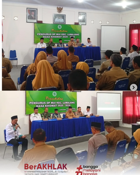 Kecamatan Lumajang Fasilitasi Sarana dan Prasarana Pengukuhan Pengurus DP MUI dan Halal Bihalal