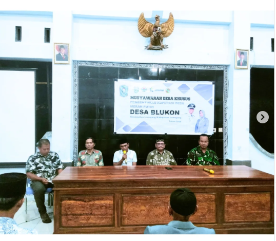 Musyarawah Desa Khusus dalam rangka Pembentukan Koperasi Merah Putih pada Desa Blukon