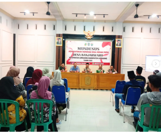 Musyarawah Desa Khusus dalan rangka Pembentukan Koperasi Merah Putih Desa Banjarwaru