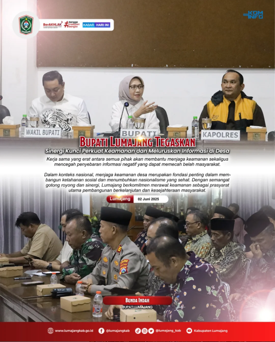 Bupati Lumajang, Bunda Indah, tegaskan pentingnya kolaborasi pemerintah, aparat keamanan, dan masyar