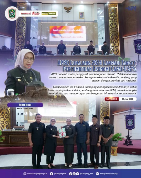 APBD 2024 Lampaui Target, Ekonomi Lumajang Tumbuh Positif