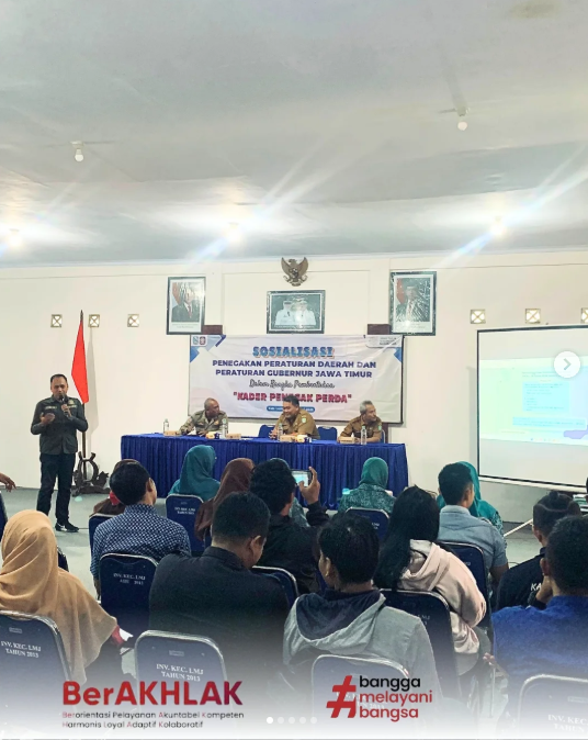  Sosialisasi Perda & Pembentukan Kader Penegak Perda