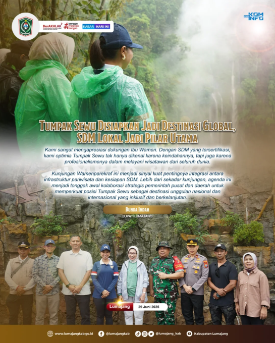 TUMPAK SEWU DISIAPKAN JADI DESTINASI GLOBAL, SDM LOKAL JADI PILAR UTAMA 