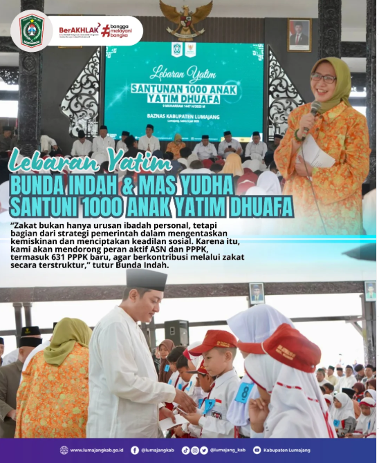 Santunan 1.000 Anak Yatim dan Dhuafa di Pendopo Arya Wiraraja 