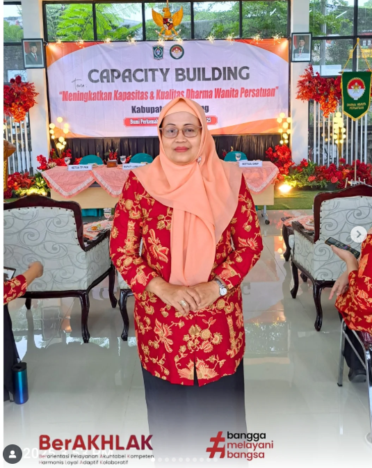 Ketua Dharma Wanita Persatuan Kecamatan Lumajang menghadiri dan mengikuti Kegiatan Capacity Building