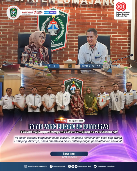 Nama Lumajang Resmi Tercetak di Tiket dan Terdengar di Pengeras Suara Kereta