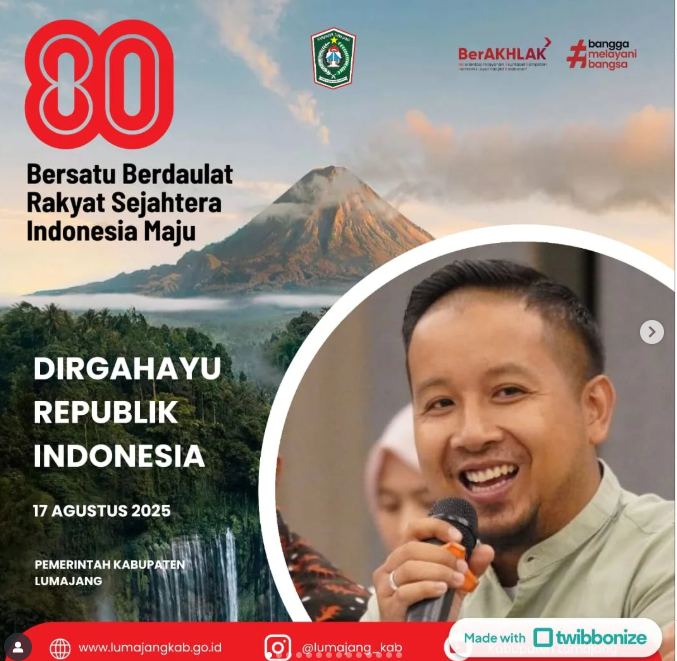Keluarga Besar Kelurahan Rogotrunan Kecamatan Lumajang mengucapkan Dirgahayu Republik Indonesia