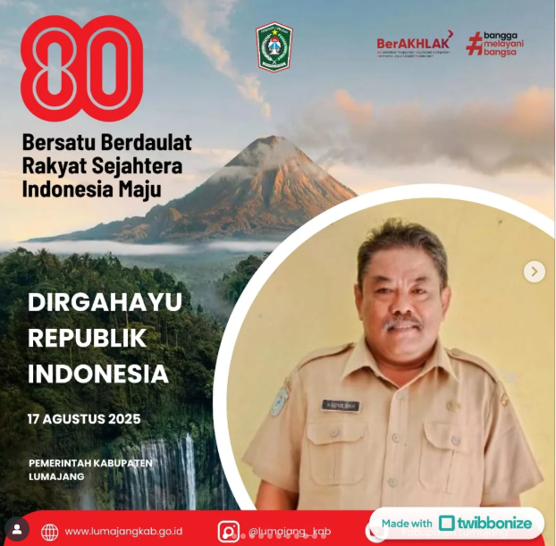 Keluarga Besar Pemerintah Desa Labruk Lor Kecamatan Lumajang mengucapkan Dirgahayu Republik Indonesi