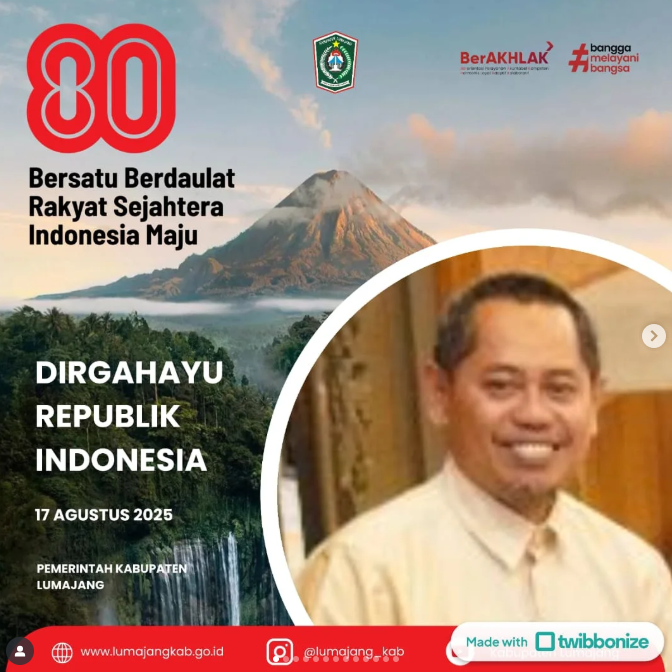 Keluarga Besar Kelurahan Jogotrunan Kecamatan Lumajang mengucapkan Dirgahayu Republik Indonesia ( HU