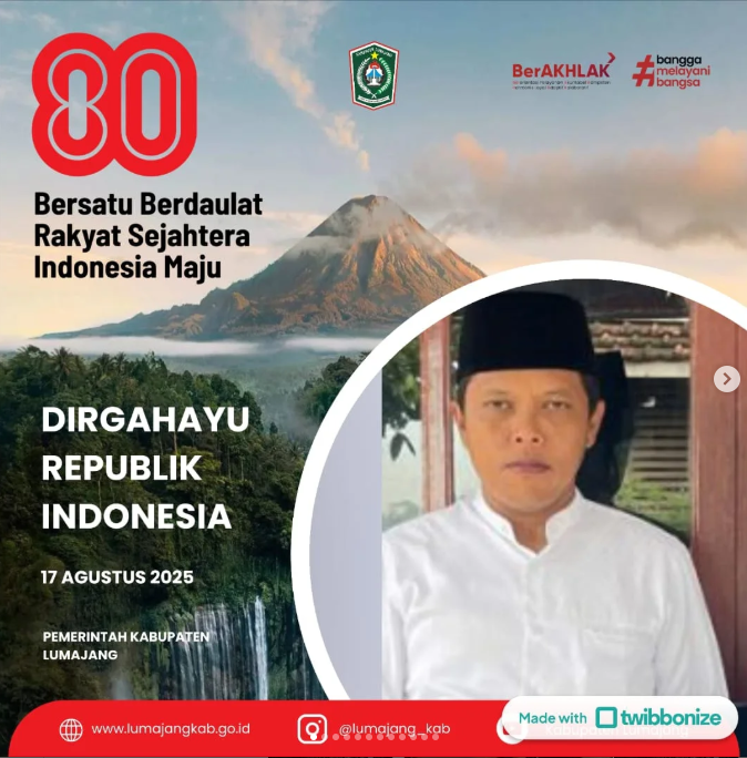 Keluarga Besar Desa Boreng Kecamatan Lumajang mengucapkan Dirgahayu Republik Indonesia ( HUT ke 80 R