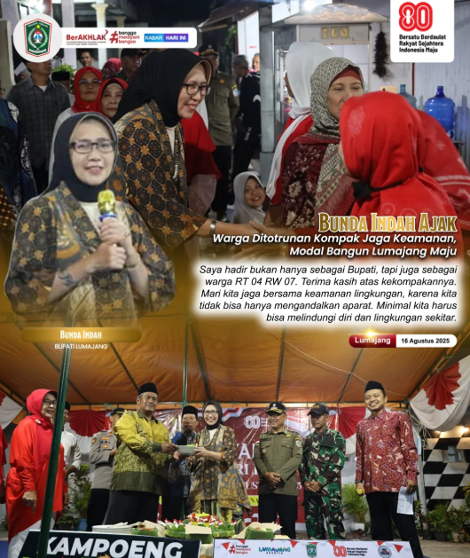Bunda Indah Ajak Warga Ditotrunan Kompak Jaga Keamanan, Modal Bangun Lumajang Maju