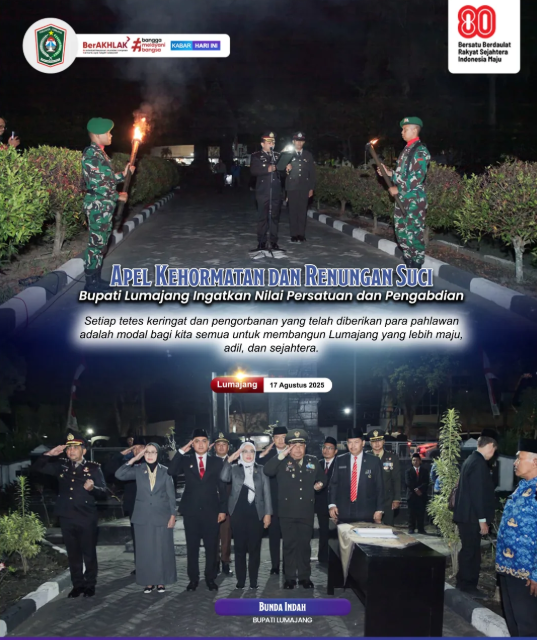 Apel Kehormatan dan Renungan Suci, Bupati Lumajang Ingatkan Nilai Persatuan dan Pengabdian