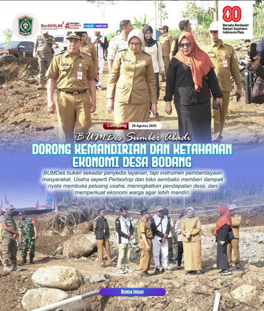 Bunda Indah, bersama Wakil Bupati Mas Yudha, menegaskan bahwa BUMDes harus jadi instrumen pemberdaya