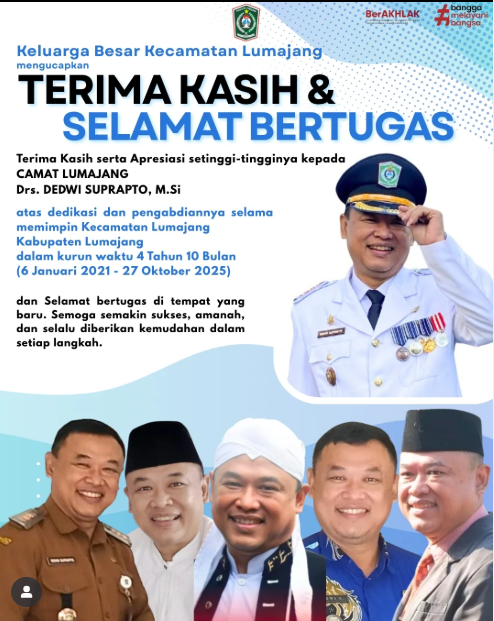 Terima Kasih dan Selamat Bertugas 