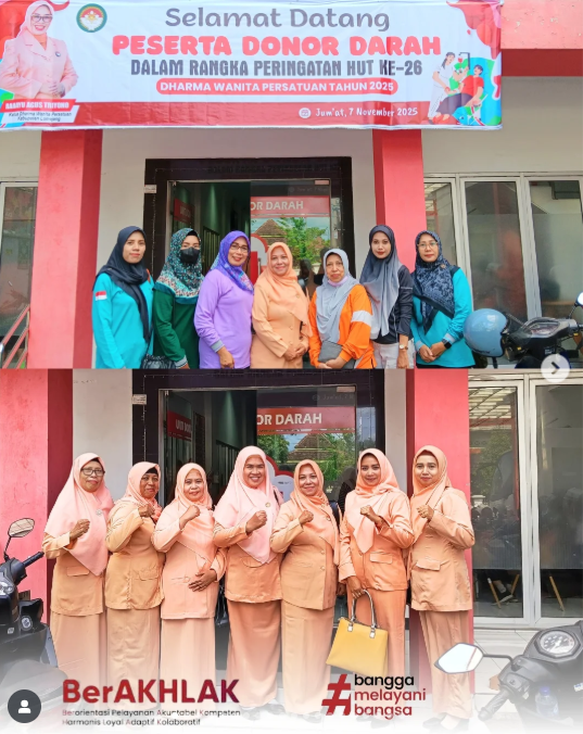 Kegiatan Donor Darah Dharma Wanita Persatuan Kecamatan Lumajang