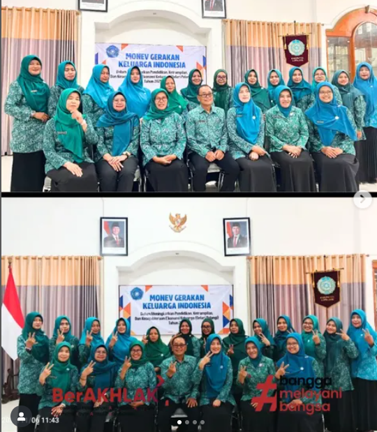 Ketua TP. PKK Kecamatan Lumajang mengikuti kegiatan GELARI PELANGI