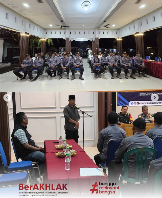 Camat Lumajang Membuka Pelatihan Satlinmas Desa Banjarwaru