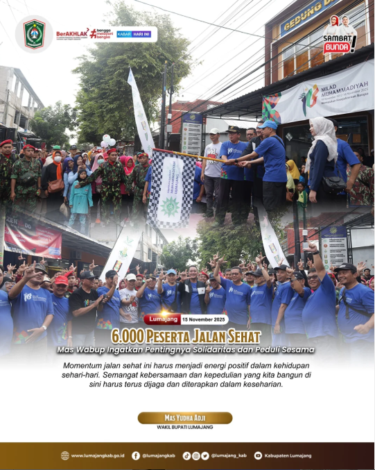  6.000 Peserta Jalan Sehat, Mas Yudha Ingatkan Pentingnya Solidaritas dan Peduli Sesama