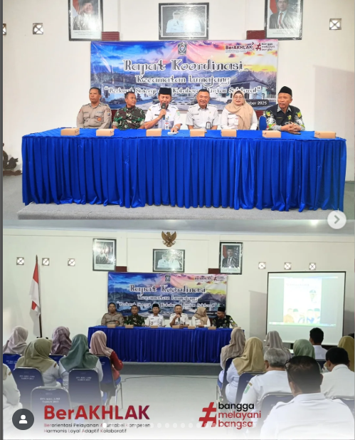 Rapat Koordinasi dan Silaturahmi Forkopimka & Lintas Sektor Kecamatan Lumajang