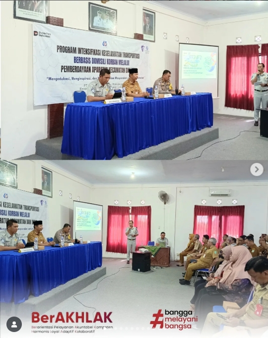 Camat Lumajang membuka kegiatan Program Intensifikasi Keselamatan Transportasi 