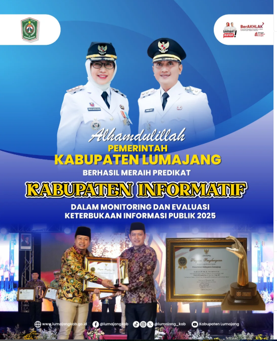 Pemerintah Kabupaten Lumajang kembali meraih predikat Kabupaten Informatif