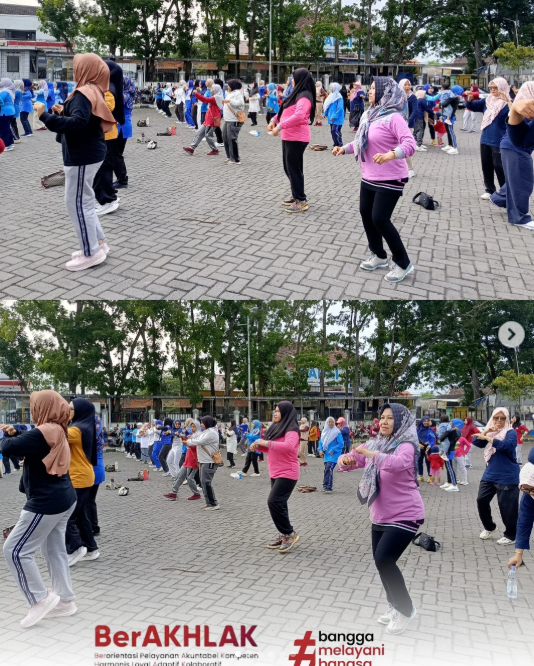 Senam Pokok e Obah yang diselenggarakan oleh DWP Kabupaten Lumajang 