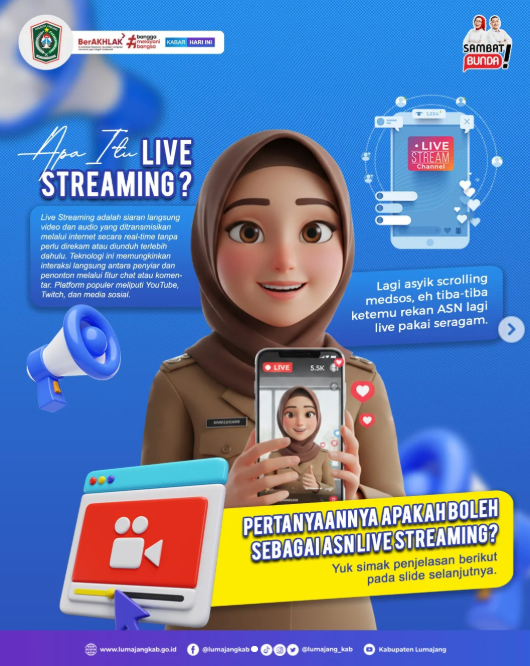 ASN dilarang live (siaran langsung) di media sosial saat jam kerja.