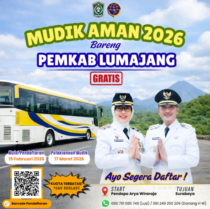 Mudik Aman 2026 Bersama Pemkab Lumajang (Rute Surabaya)