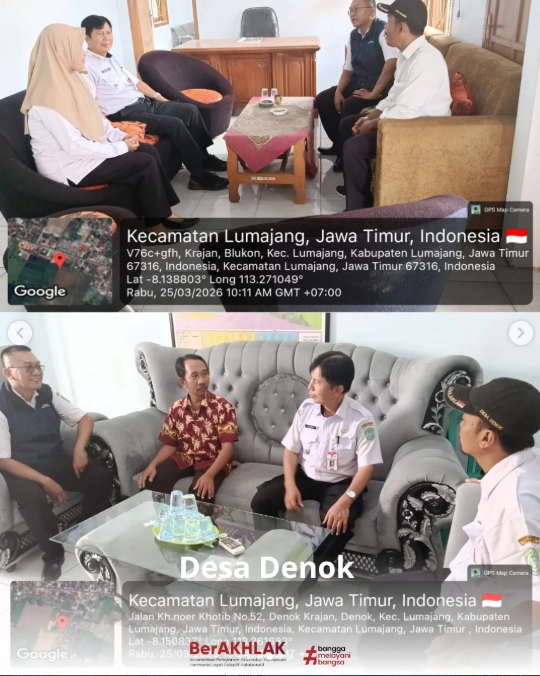 monitoring dan evaluasi (monev) pelayanan di lima desa se-Kecamatan Lumajang,