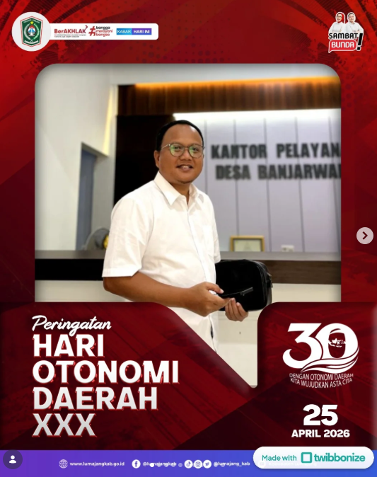 Pemdes Banjarwaru mengucapkan Selamat Memperingati Hari (Otoda) Tahun 2026