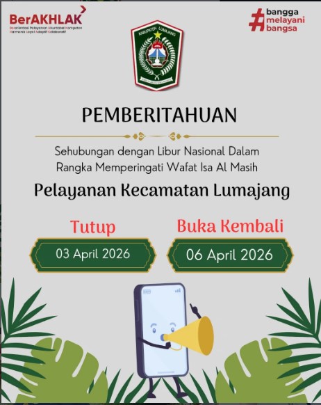 PENGUMUMAN LIBUR NASIONAL DALAM RANGKA MEMPERINGATI WAFAT ISA AL MASIH